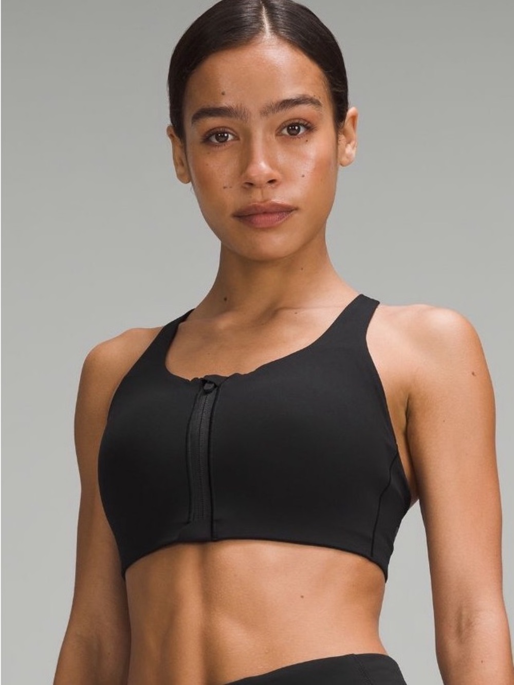 1-24 NWT Size 36D lululemon energy hight support zip bra ，blk